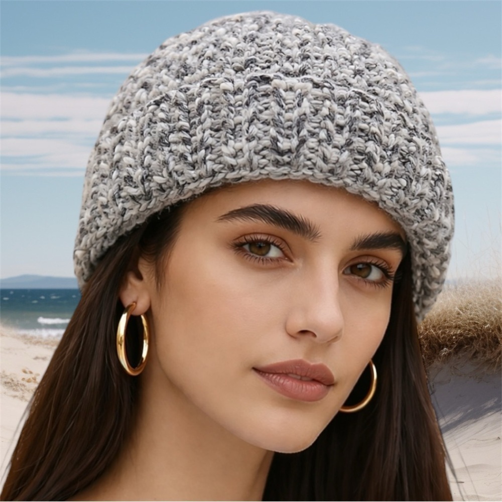 2 for $30 🆕Chunky Crochet Women's Hat in Gray